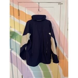 Burton Snowboards Tri-Lite Convertible Jacket Men’s Large Navy Blue Waterproof